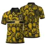 Appalachian State Mountaineers Polo Shirt Personalized Paisley Band Black Best Selling