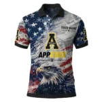 Appalachian State Mountaineers Polo Shirt Personalized Star Brushstrokes Black Blue Best Selling