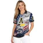 Appalachian State Mountaineers Polo Shirt Personalized Star Brushstrokes Black Blue Best Selling