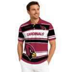 Arizona Cardinals Polo Shirt Customized Horizontal Blocks Red Best Selling