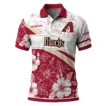 Arizona Diamondbacks Polo Shirt Personalized Floral Angles Red White Best Selling