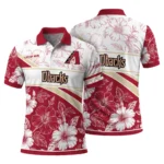 Arizona Diamondbacks Polo Shirt Personalized Floral Angles Red White Best Selling