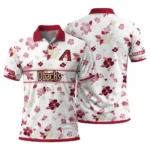 Arizona Diamondbacks Polo Shirt Personalized Floral Pinstripe Red White Best Selling