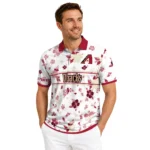 Arizona Diamondbacks Polo Shirt Personalized Floral Pinstripe Red White Best Selling
