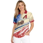 Arizona Diamondbacks Polo Shirt Personalized Star Stripes Red Blue Best Selling