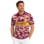 Arizona State Sun Devils Polo Shirt Personalized Camo Band Maroon Best Selling