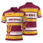 Arizona State Sun Devils Polo Shirt Personalized Horizontal Blocks Maroon Best Selling