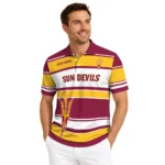 Arizona State Sun Devils Polo Shirt Personalized Horizontal Blocks Maroon Best Selling