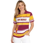 Arizona State Sun Devils Polo Shirt Personalized Horizontal Blocks Maroon Best Selling