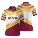 Arizona State Sun Devils Polo Shirt Personalized Slanted Stripes Maroon White Best Selling