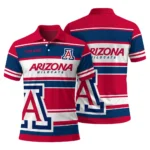 Arizona Wildcats Polo Shirt Custom Horizontal Blocks Red Best Selling