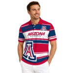 Arizona Wildcats Polo Shirt Custom Horizontal Blocks Red Best Selling