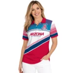 Arizona Wildcats Polo Shirt Custom Slanted Stripes Red White Best Selling