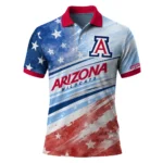 Arizona Wildcats Polo Shirt Custom Star Stripes Red Blue Best Selling