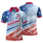 Arizona Wildcats Polo Shirt Custom Star Stripes Red Blue Best Selling