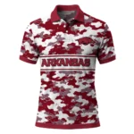 Arkansas Razorbacks Polo Shirt Custom Camo Band Red Best Selling