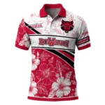 Arkansas State Red Wolves Polo Shirt Customized Floral Angles Scarlet White Best Selling