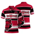 Arkansas State Red Wolves Polo Shirt Customized Horizontal Blocks Scarlet Best Selling