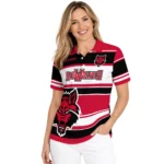 Arkansas State Red Wolves Polo Shirt Customized Horizontal Blocks Scarlet Best Selling