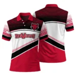 Arkansas State Red Wolves Polo Shirt Customized Slanted Stripes Scarlet White Best Selling