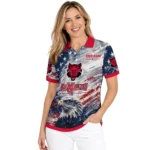 Arkansas State Red Wolves Polo Shirt Customized Star Brushstrokes Scarlet Blue Best Selling