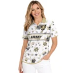 Army Black Knights Polo Shirt Customized Floral Pinstripe Gold White Best Selling
