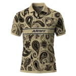 Army Black Knights Polo Shirt Customized Paisley Band Gold Best Selling