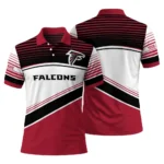 Atlanta Falcons Polo Shirt Custom Slanted Stripes Red White Best Selling