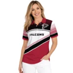 Atlanta Falcons Polo Shirt Custom Slanted Stripes Red White Best Selling
