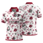 Atlanta Falcons Polo Shirt Customized Floral Pinstripe Red White Best Selling