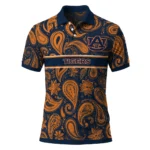 Auburn Tigers Polo Shirt Customized Paisley Band Navy Blue Best Selling