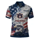 Auburn Tigers Polo Shirt Customized Star Brushstrokes Navy Blue Best Selling