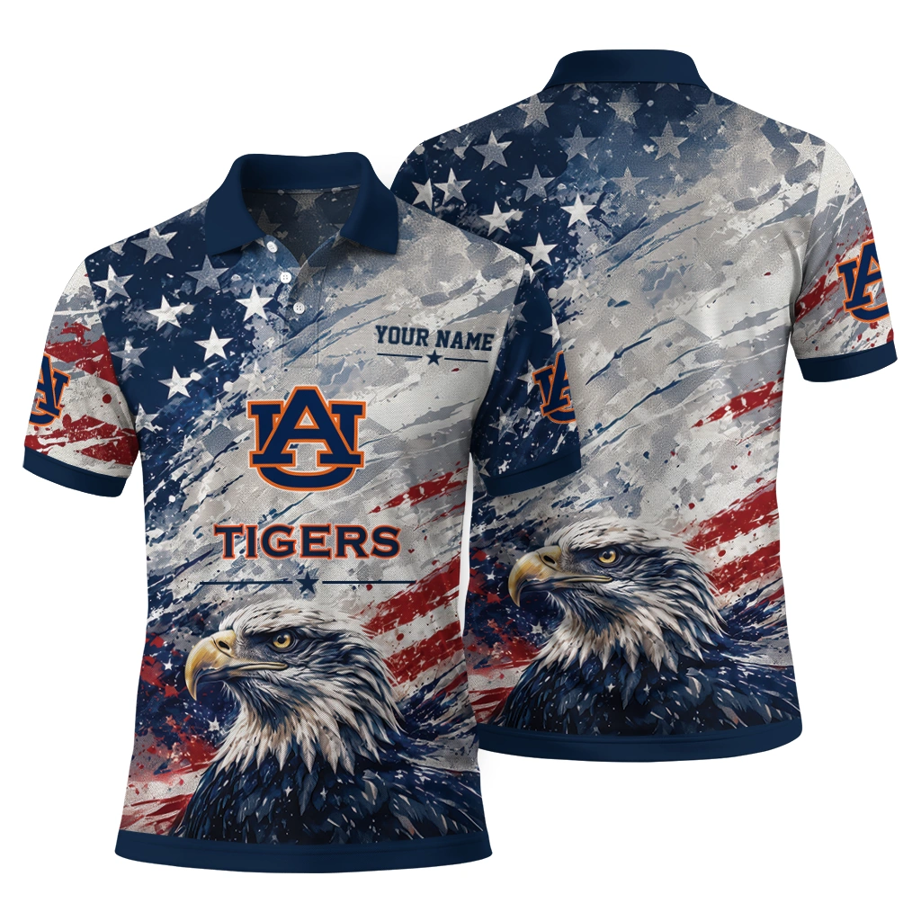 Auburn Tigers Polo Shirt Customized Star Brushstrokes Navy Blue Fashion Forward Auburn Tigers Polo Shirt Customized Star Brushstrokes Navy Blue Fashion Forward
