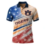 Auburn Tigers Polo Shirt Customized Star Stripes Red Blue Best Selling