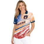 Auburn Tigers Polo Shirt Customized Star Stripes Red Blue Best Selling