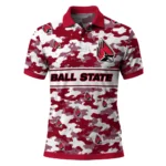 Ball State Cardinals Polo Shirt Customized Camo Band Red Best Selling