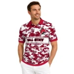 Ball State Cardinals Polo Shirt Customized Camo Band Red Best Selling