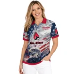 Ball State Cardinals Polo Shirt Customized Star Brushstrokes Red Blue Best Selling