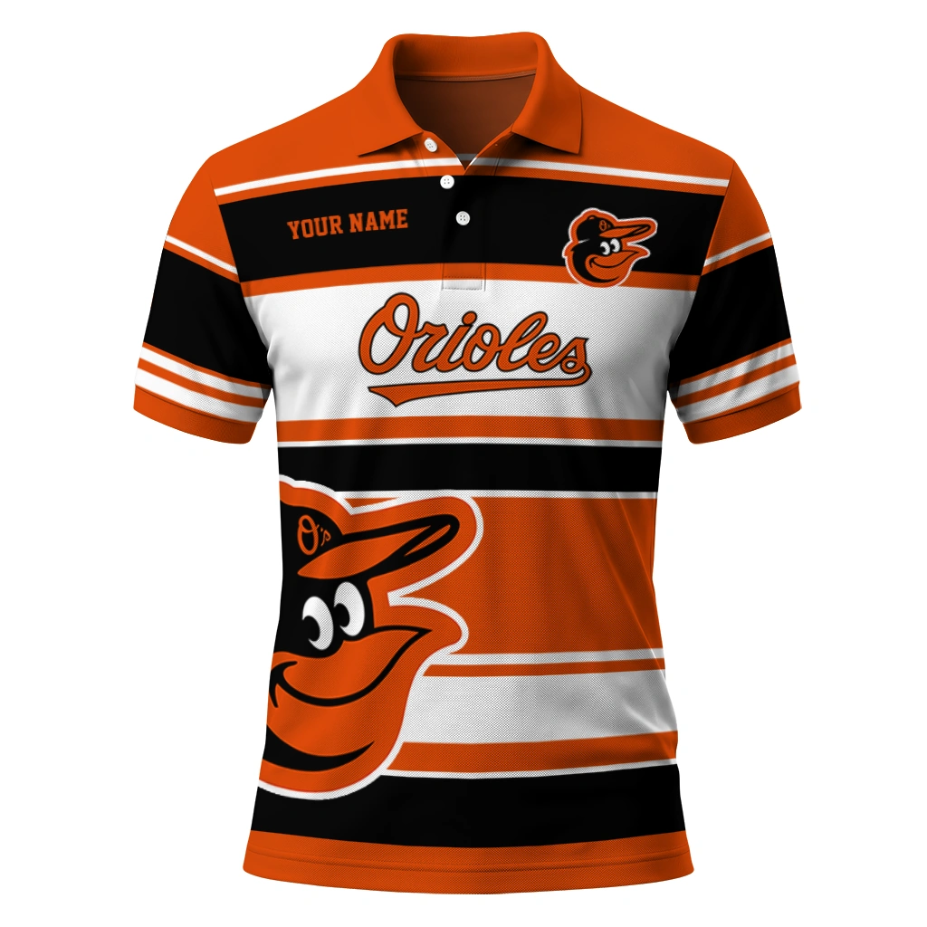 Baltimore Orioles Polo Shirt Customized Horizontal Blocks Orange Best Selling Baltimore Orioles Polo Shirt Customized Horizontal Blocks Orange Best Selling