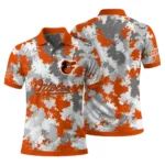 Baltimore Orioles Polo Shirt Customized Pixel Camo Orange Best Selling