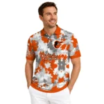 Baltimore Orioles Polo Shirt Customized Pixel Camo Orange Best Selling