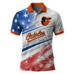 Baltimore Orioles Polo Shirt Customized Star Stripes Red Blue Best Selling