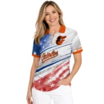 Baltimore Orioles Polo Shirt Customized Star Stripes Red Blue Best Selling
