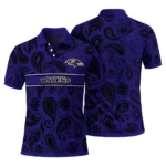 Baltimore Ravens Polo Shirt Customized Paisley Band Purple Best Selling