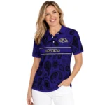 Baltimore Ravens Polo Shirt Customized Paisley Band Purple Best Selling