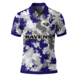 Baltimore Ravens Polo Shirt Customized Pixel Camo Purple Best Selling