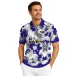 Baltimore Ravens Polo Shirt Customized Pixel Camo Purple Best Selling