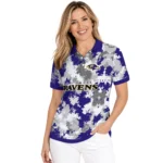 Baltimore Ravens Polo Shirt Customized Pixel Camo Purple Best Selling