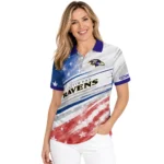 Baltimore Ravens Polo Shirt Personalized Star Stripes Red Blue Best Selling