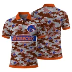 Boise State Broncos Polo Shirt Custom Camo Band Orange Best Selling